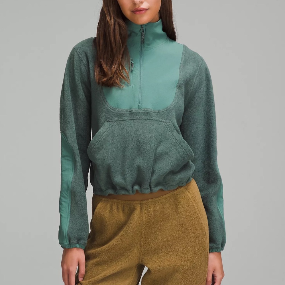Lululemon Cropped Fleece Quarter Zip